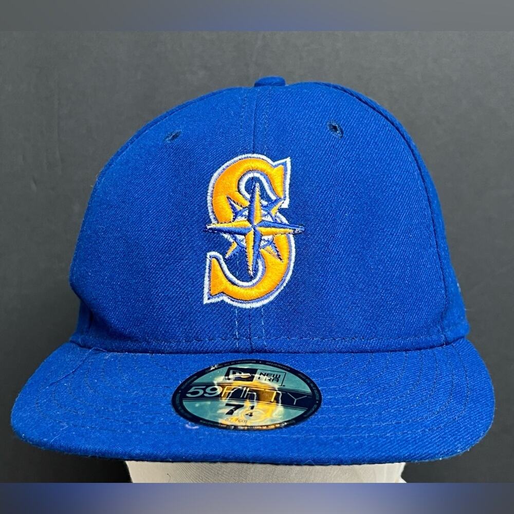 SEATTLE MARINERS On Field Hat Cap MENS 7 1/4 New Era 59Fifty Official Licensed